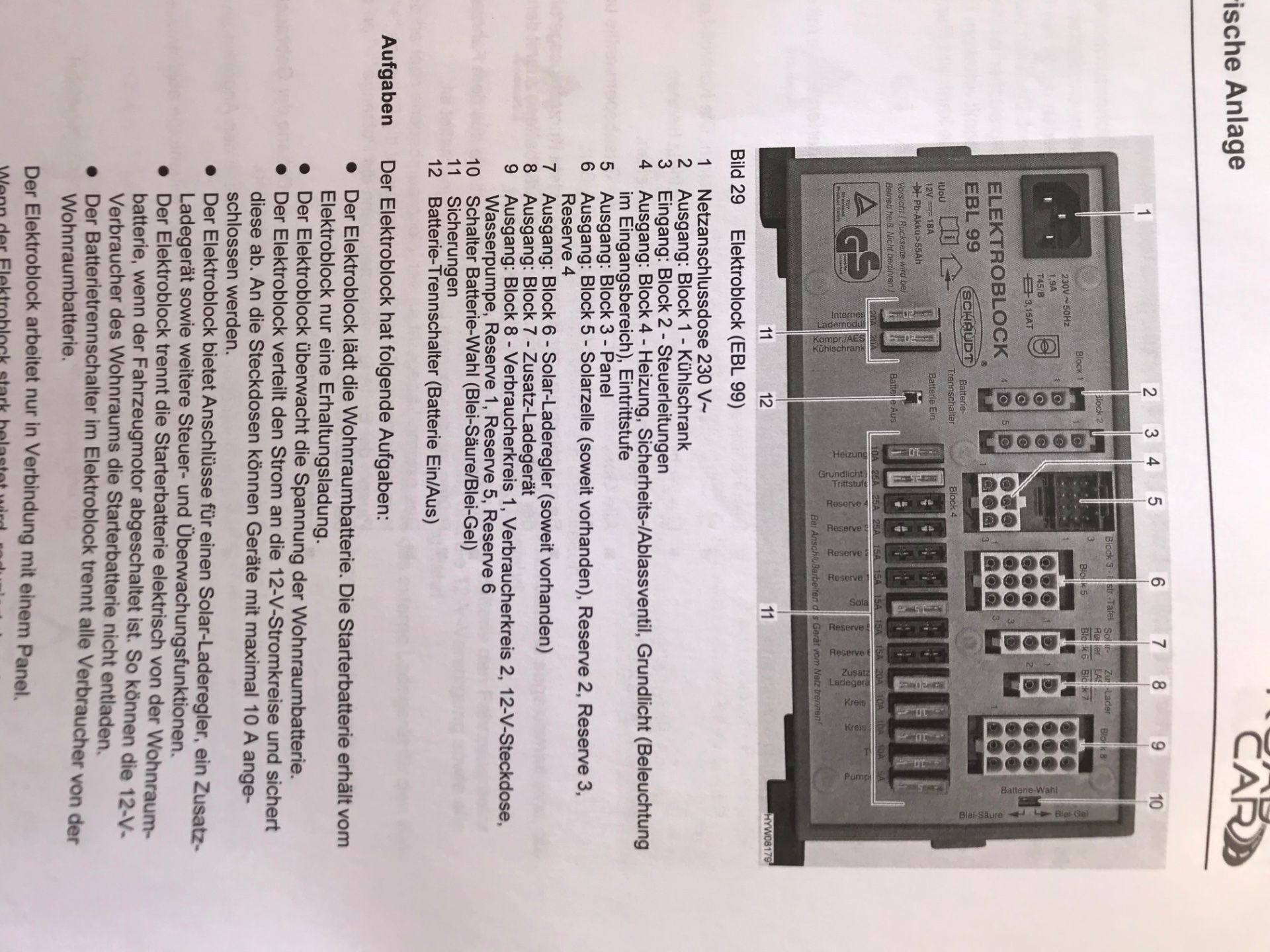 Elektroblock Anleitung